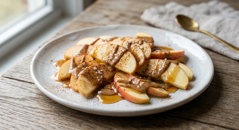 Gluten-Free Apple Slices with Almond Butter — snacks recipe, serves 4