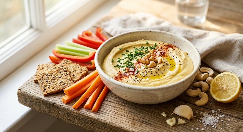 Gluten-Free Cashew Cheese Dip — snacks recipe, serves 4