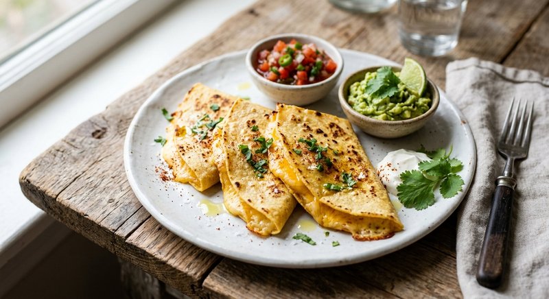 Gluten-Free Cheese Quesadilla with Corn Tortilla — snacks recipe, serves 4