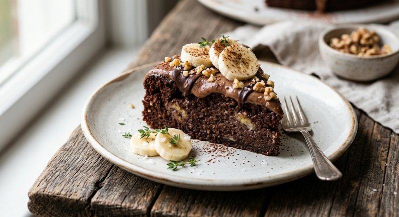 Gluten-Free Chocolate Banana Rice Cake — snacks recipe, serves 4