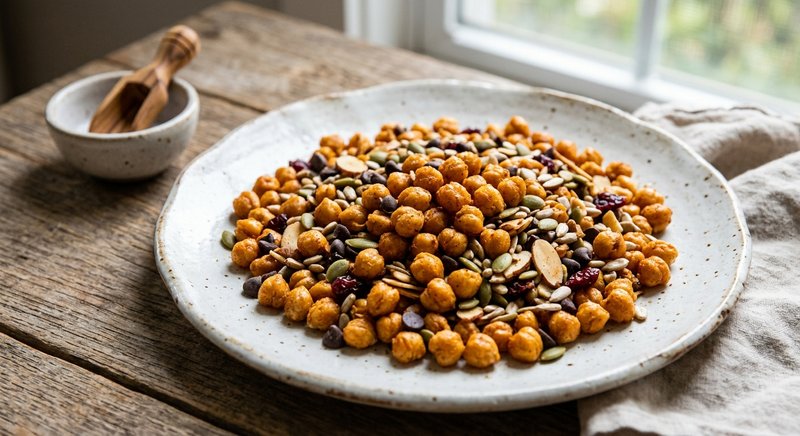Gluten-Free Crispy Chickpea Snack Mix — snacks recipe, serves 4
