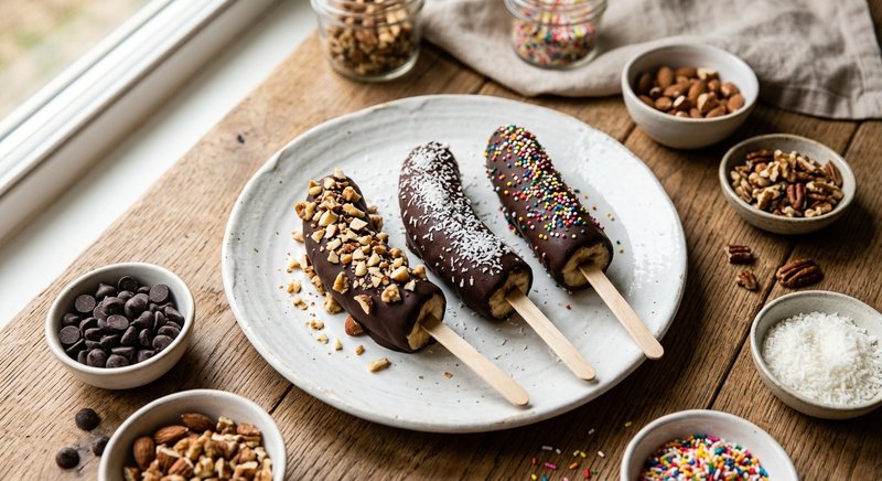 Gluten-Free Frozen Banana Pops — snacks recipe, serves 4