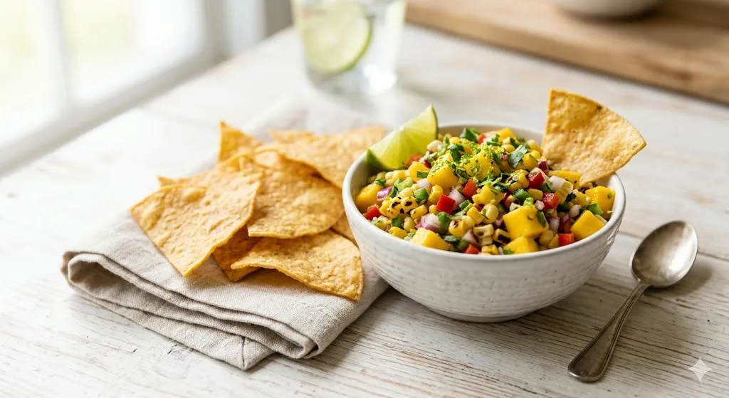 Gluten-Free Mango Salsa with Corn Chips