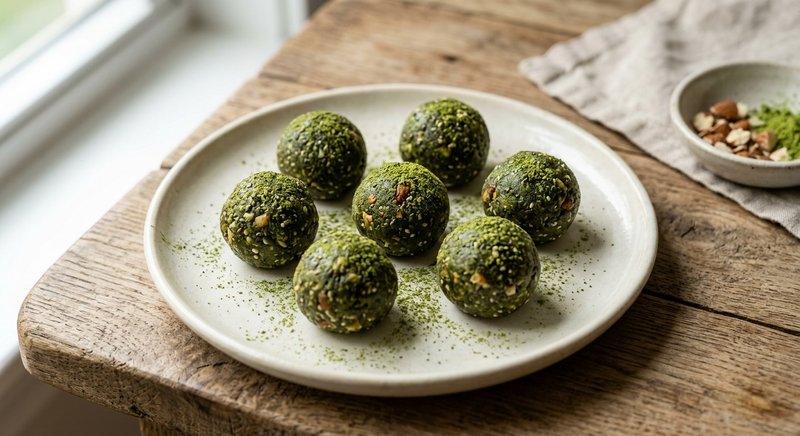 Gluten-Free Matcha Energy Balls — snacks recipe, serves 4