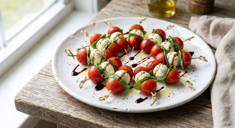 Gluten-Free Mini Caprese Skewers