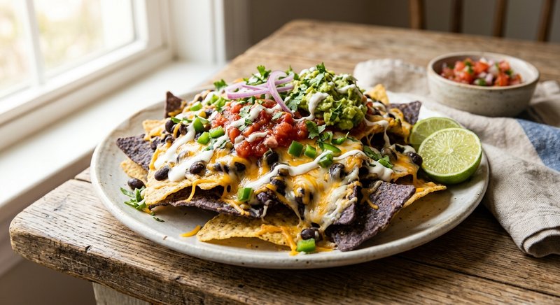 Gluten-Free Nachos with Corn Chips — snacks recipe, serves 4
