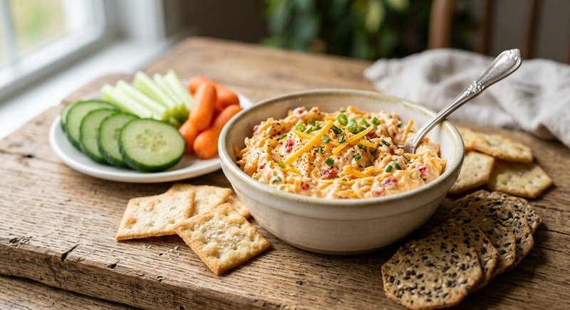 Gluten-Free Pimento Cheese Dip — snacks recipe, serves 4