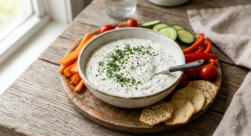 Gluten-Free Ranch Dip — snacks recipe, serves 4