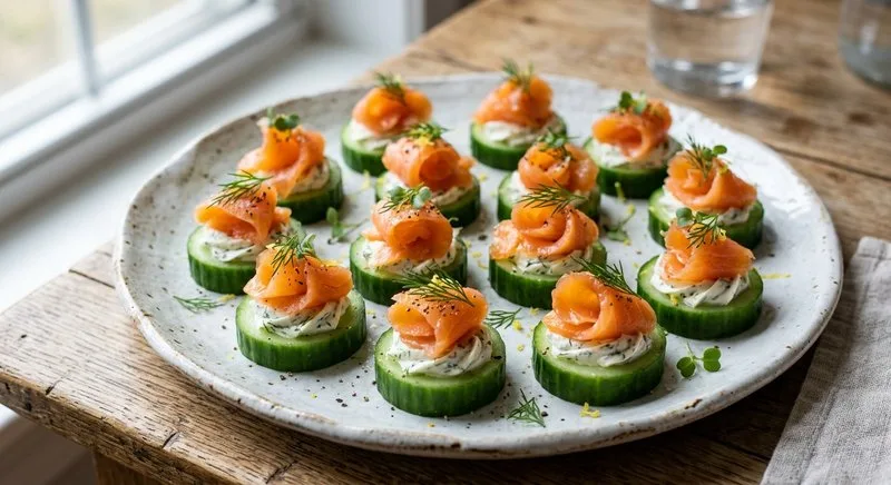 Gluten-Free Smoked Salmon Cucumber Bites