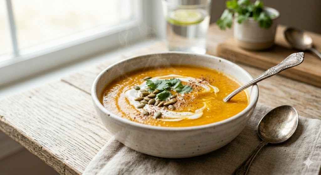 Gluten-Free Butternut Squash Soup — soups and stews recipe, serves 4