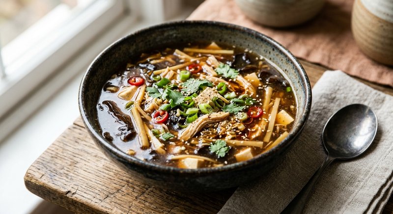 Gluten-Free Chinese Hot and Sour Soup — soups and stews recipe, serves 4