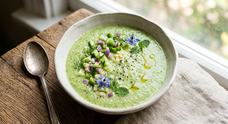 Gluten-Free Cucumber Gazpacho — soups and stews recipe, serves 4