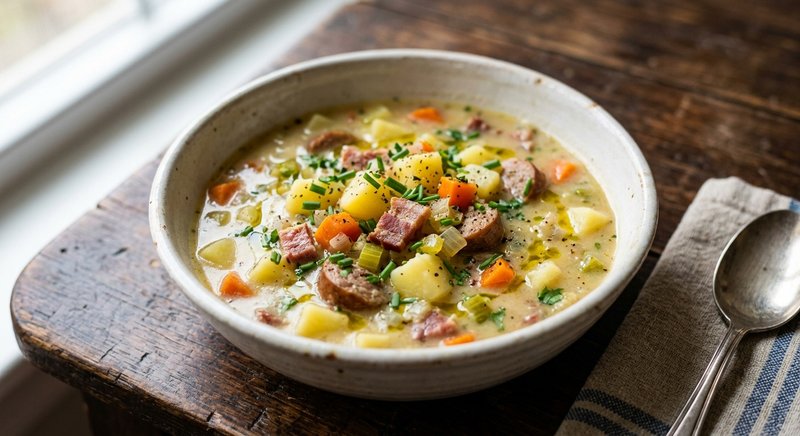 Gluten-Free German Potato Soup — soups and stews recipe, serves 4