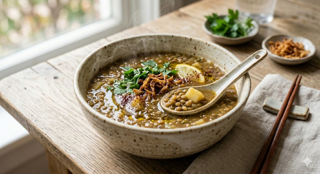 Gluten-Free Lebanese Lentil Soup — soups and stews recipe, serves 4