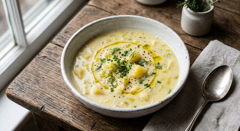 Gluten-Free Leek and Potato Soup — soups and stews recipe, serves 4