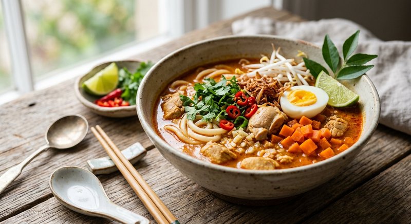 Gluten-Free Malay Laksa — soups and stews recipe, serves 4