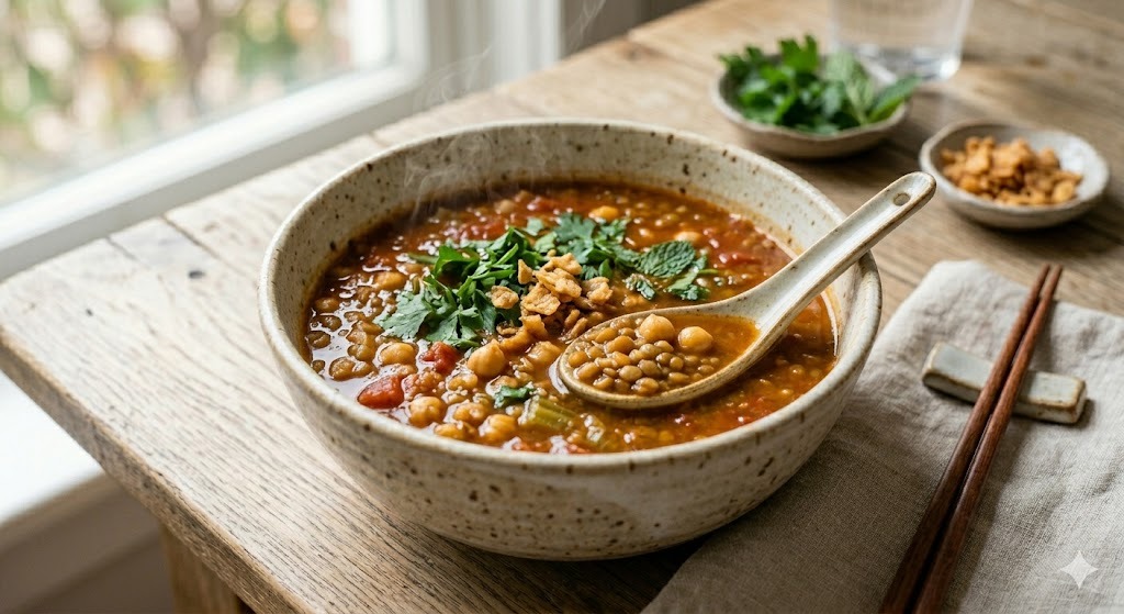 Gluten-Free Moroccan Harira — soups and stews recipe, serves 4