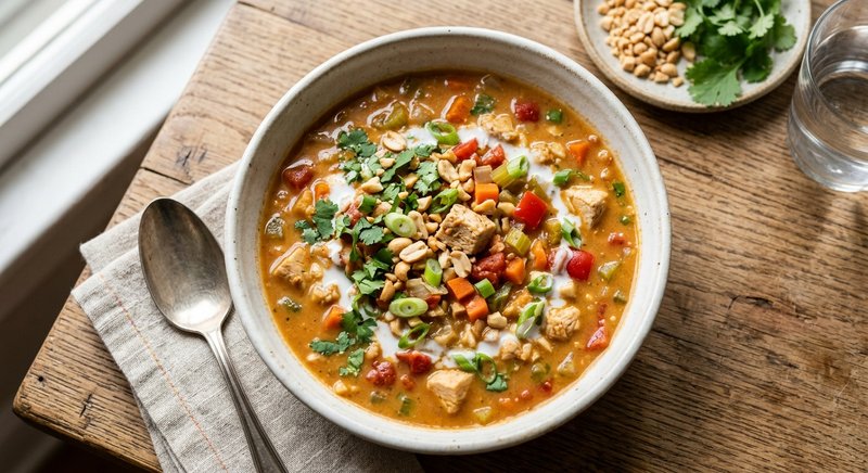 Gluten-Free Peanut Soup — soups and stews recipe, serves 4