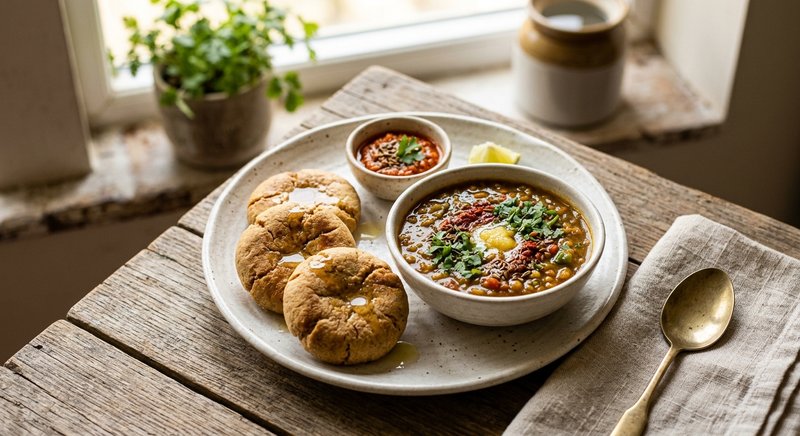 Gluten-Free Rajasthani Dal Bati — soups and stews recipe, serves 4