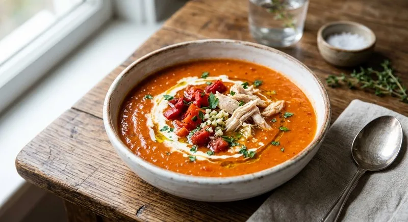 Gluten-Free Roasted Red Pepper Soup
