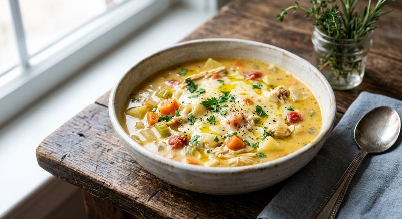 Gluten-Free Swiss Cheese Soup — soups and stews recipe, serves 4