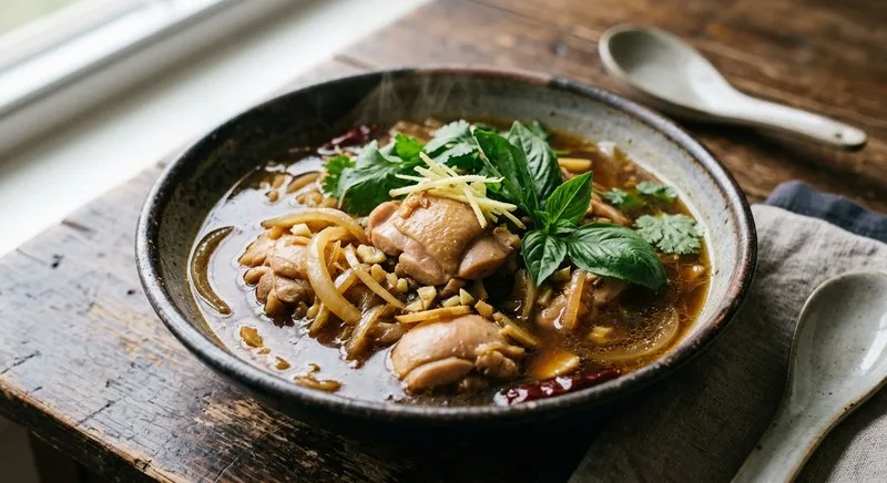 Gluten-Free Taiwanese Three Cup Chicken Soup