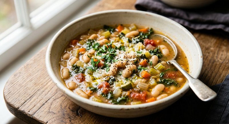 Gluten-Free Tuscan White Bean Soup — soups and stews recipe, serves 4
