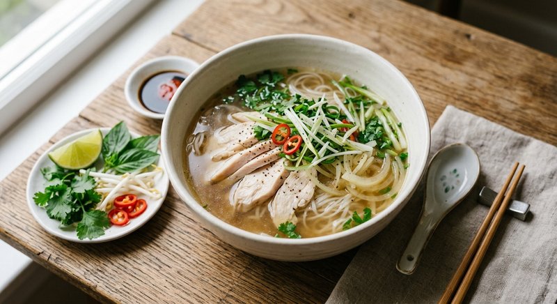 Gluten-Free Vietnamese Pho with Rice Noodles — soups and stews recipe, serves 4